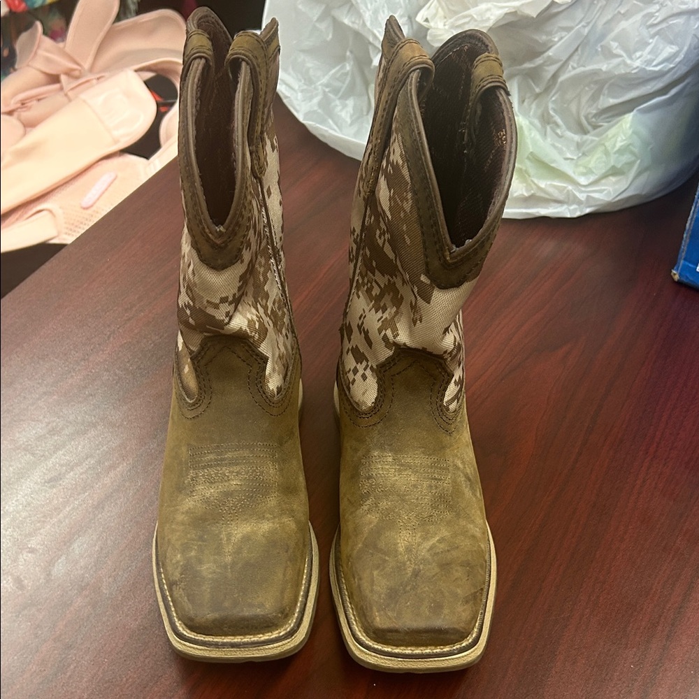 Durango Brown and Desert Camo Kids' Western Boots